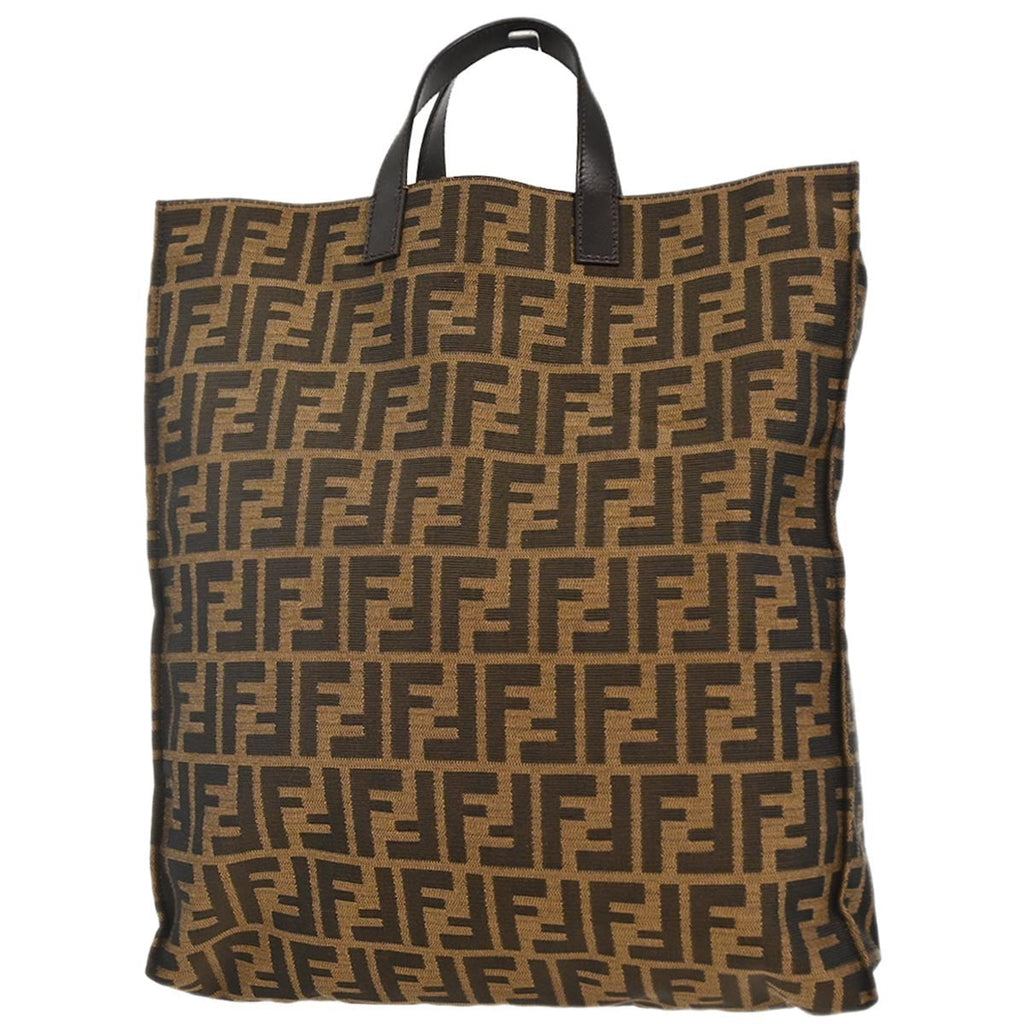 Fendi Special Shopping Tote Zucca Canvas Brown Canvas Tote Bag Bag