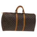 Louis Vuitton Keepall Bag Monogram Canvas Brown Canvas Travel Bag