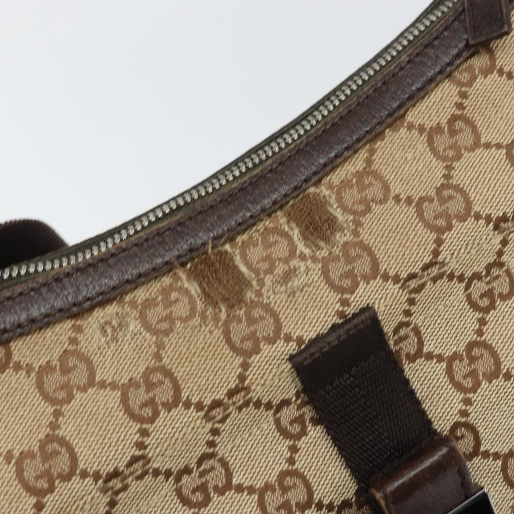 Gucci Gg Canvas Bag Canvas Beige Canvas Shoulder Bag Bag (Pre-Owned)