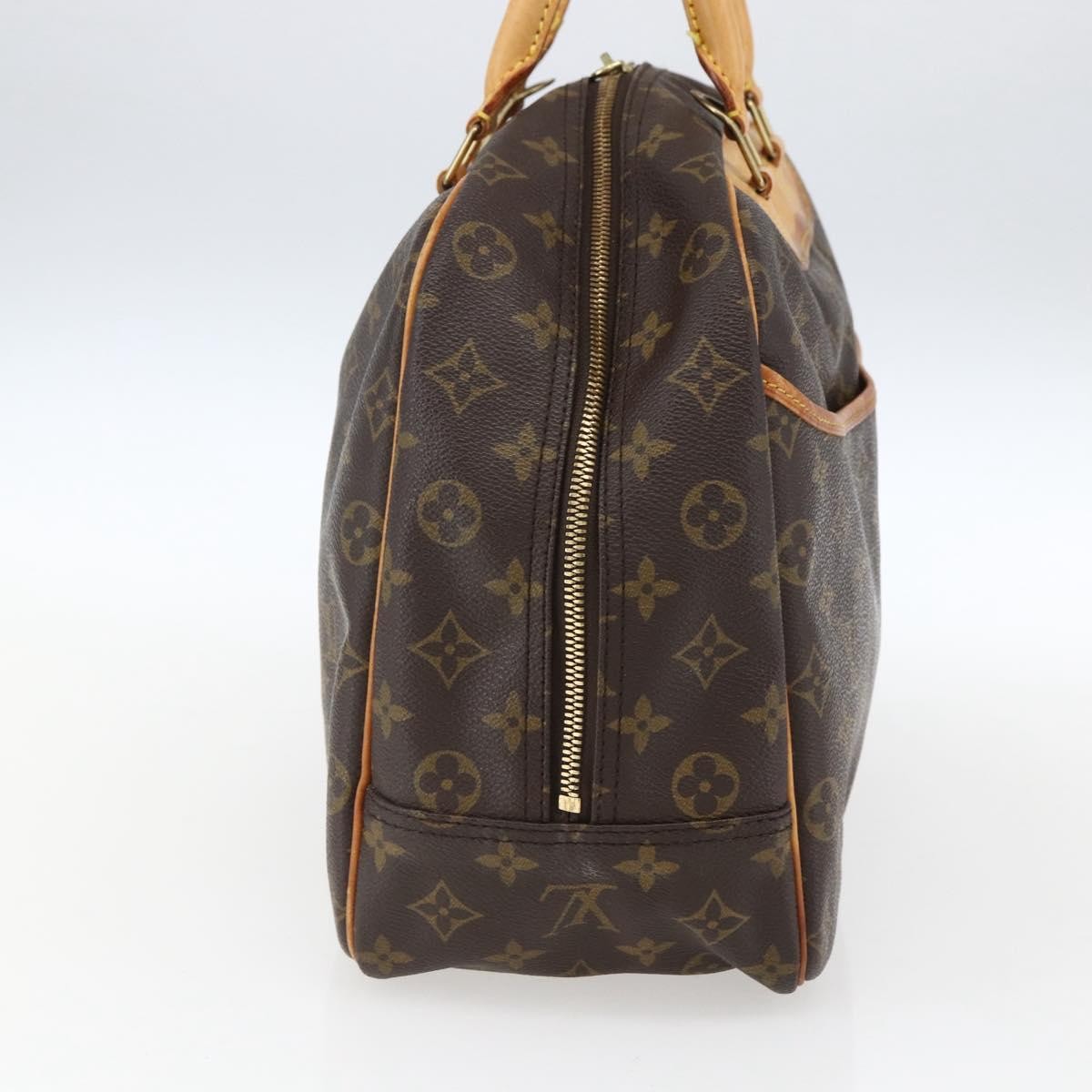 Louis Vuitton Deauville Handbag Monogram Canvas Brown Canvas Handbag