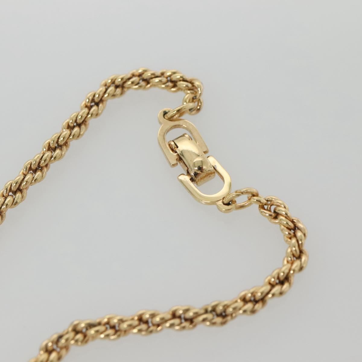Christian Dior Cd Round Pendant Necklace Metal Gold Metal Necklace Jewelry (Pre-Owned)