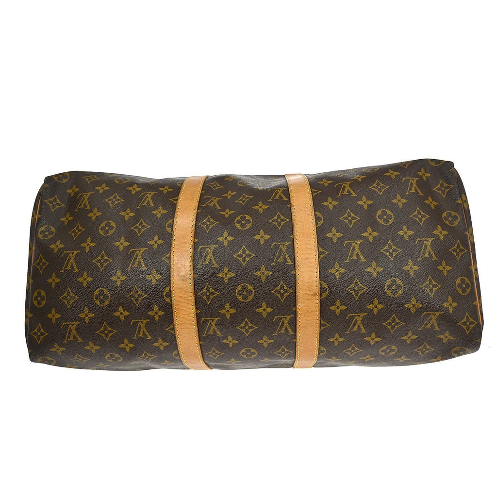 Louis Vuitton Keepall Bag Monogram Canvas Brown Canvas Travel Bag