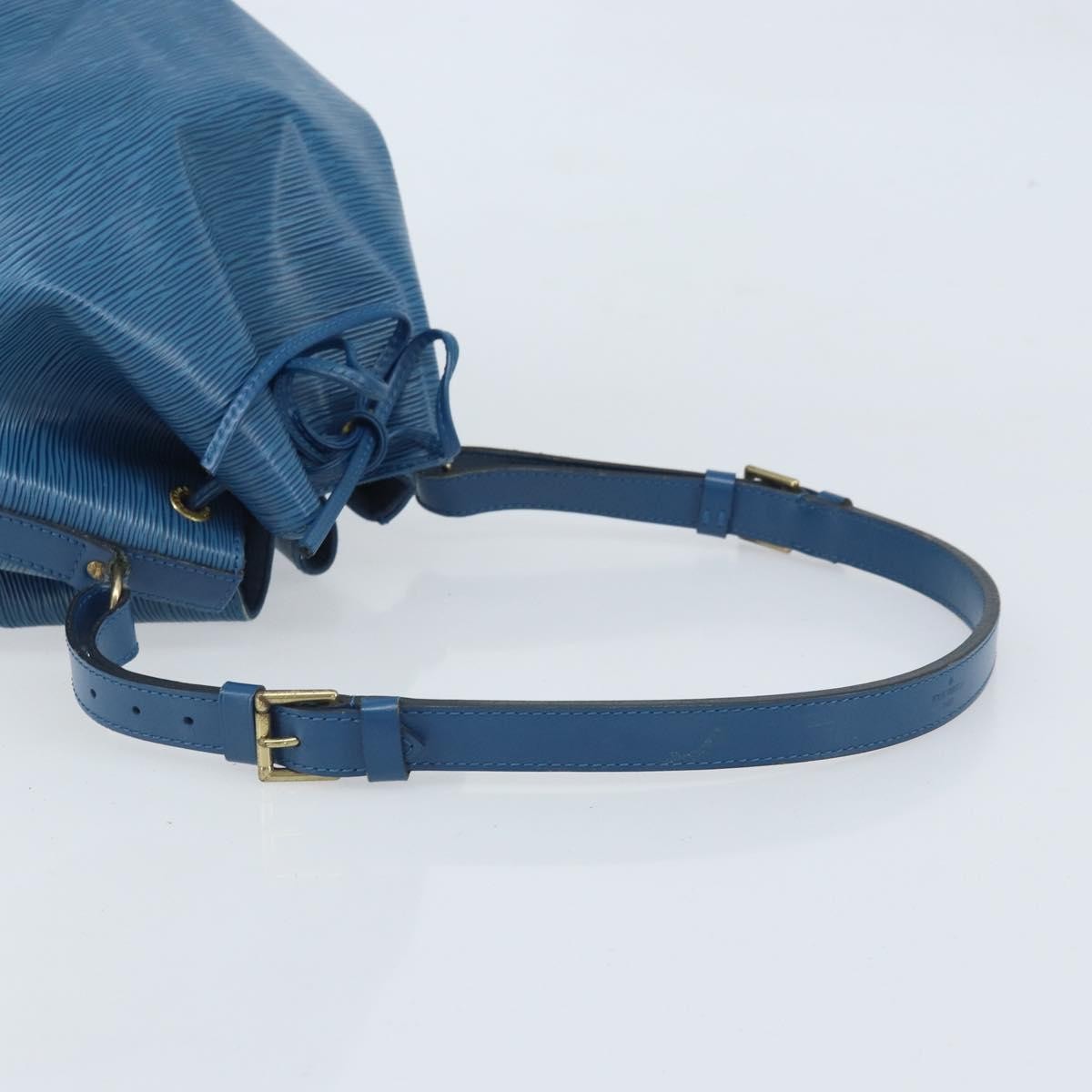 Louis Vuitton Petit Noe Handbag Epi Leather Blue Leather Shoulder Bag