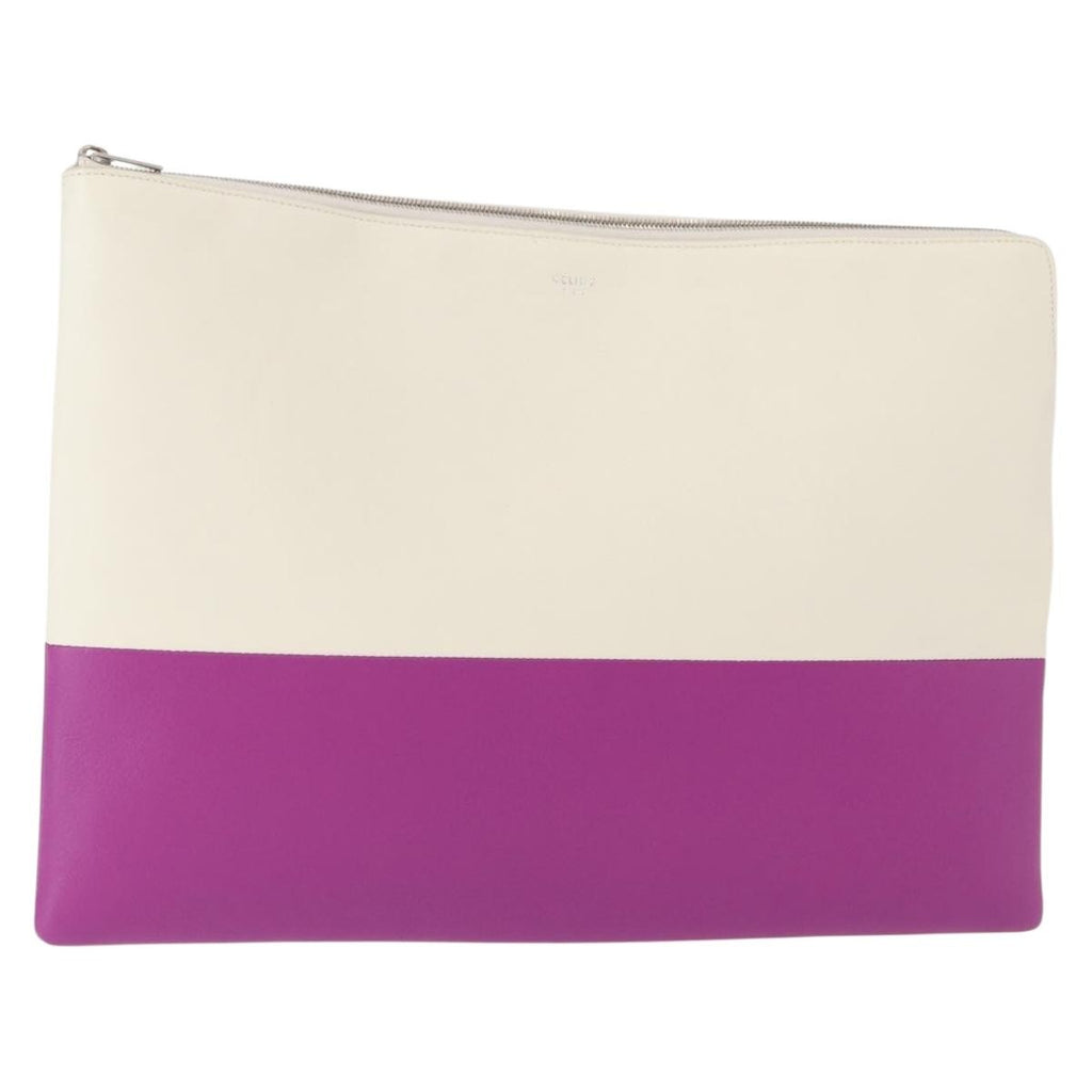 Celine Bicolor Solo Clutch Leather Multicolour Leather Clutche & Pouche Bag