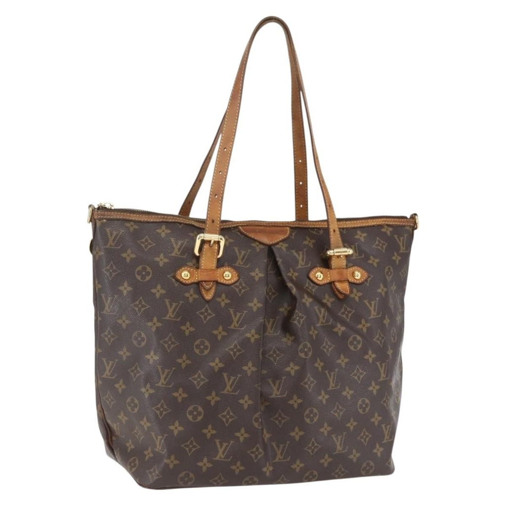 Louis Vuitton Palermo Handbag Monogram Canvas Brown Canvas Tote Bag