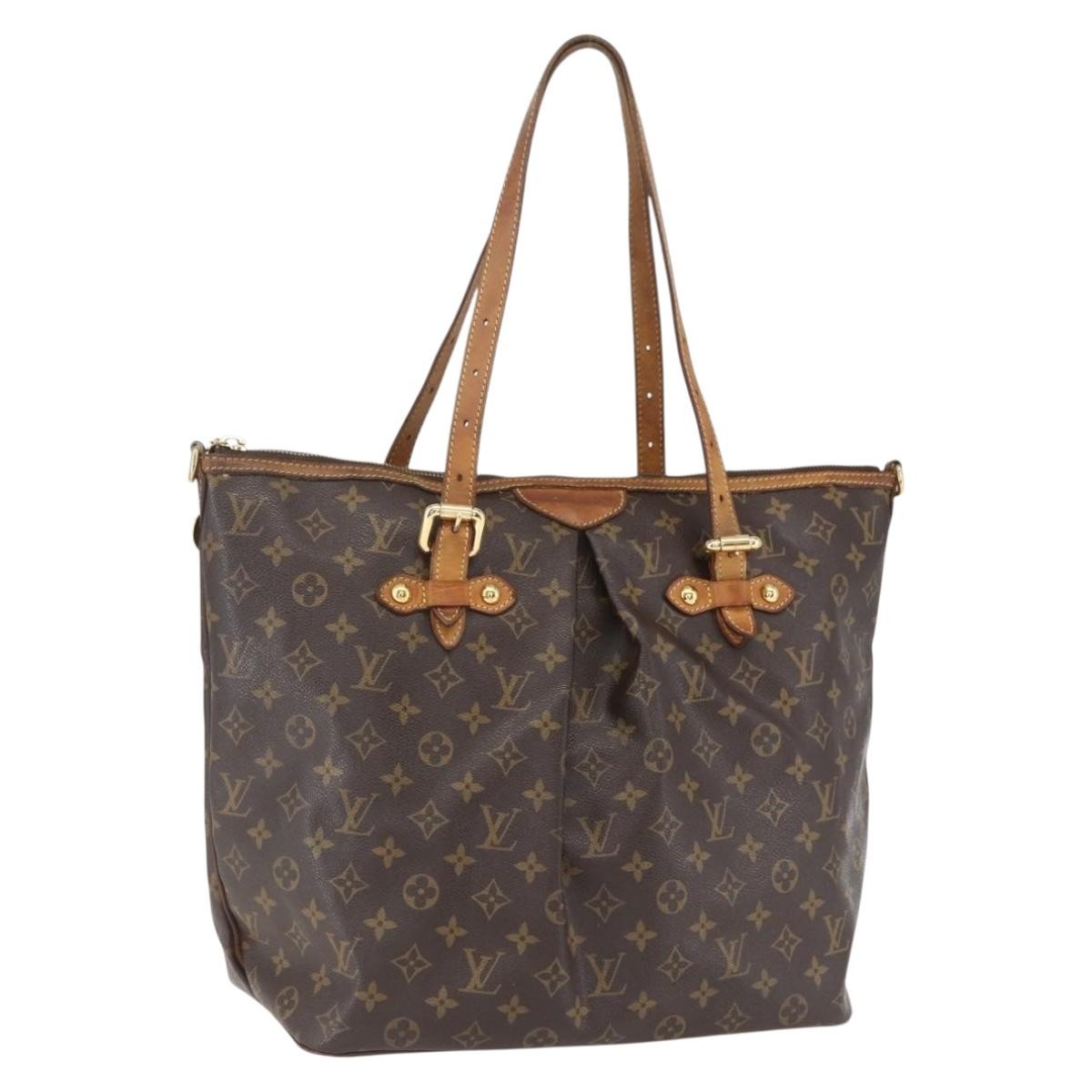 Louis Vuitton Palermo Handbag Monogram Canvas Brown Canvas Tote Bag