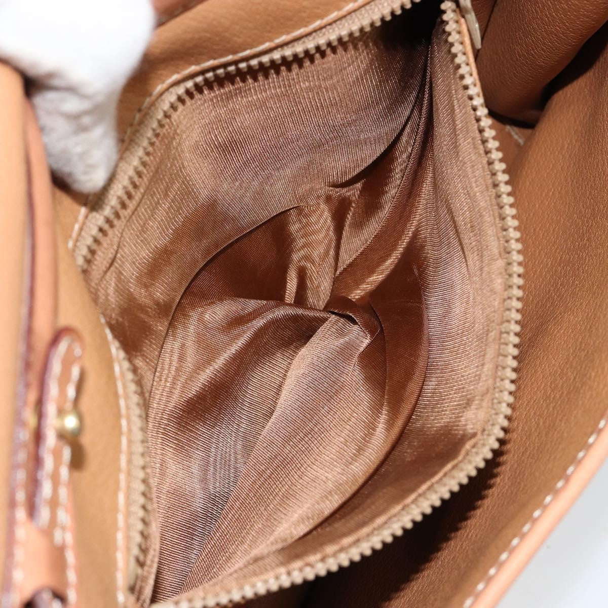 Celine Vintage Macadam Shoulder Bag Canvas Beige Canvas Shoulder Bag Bag