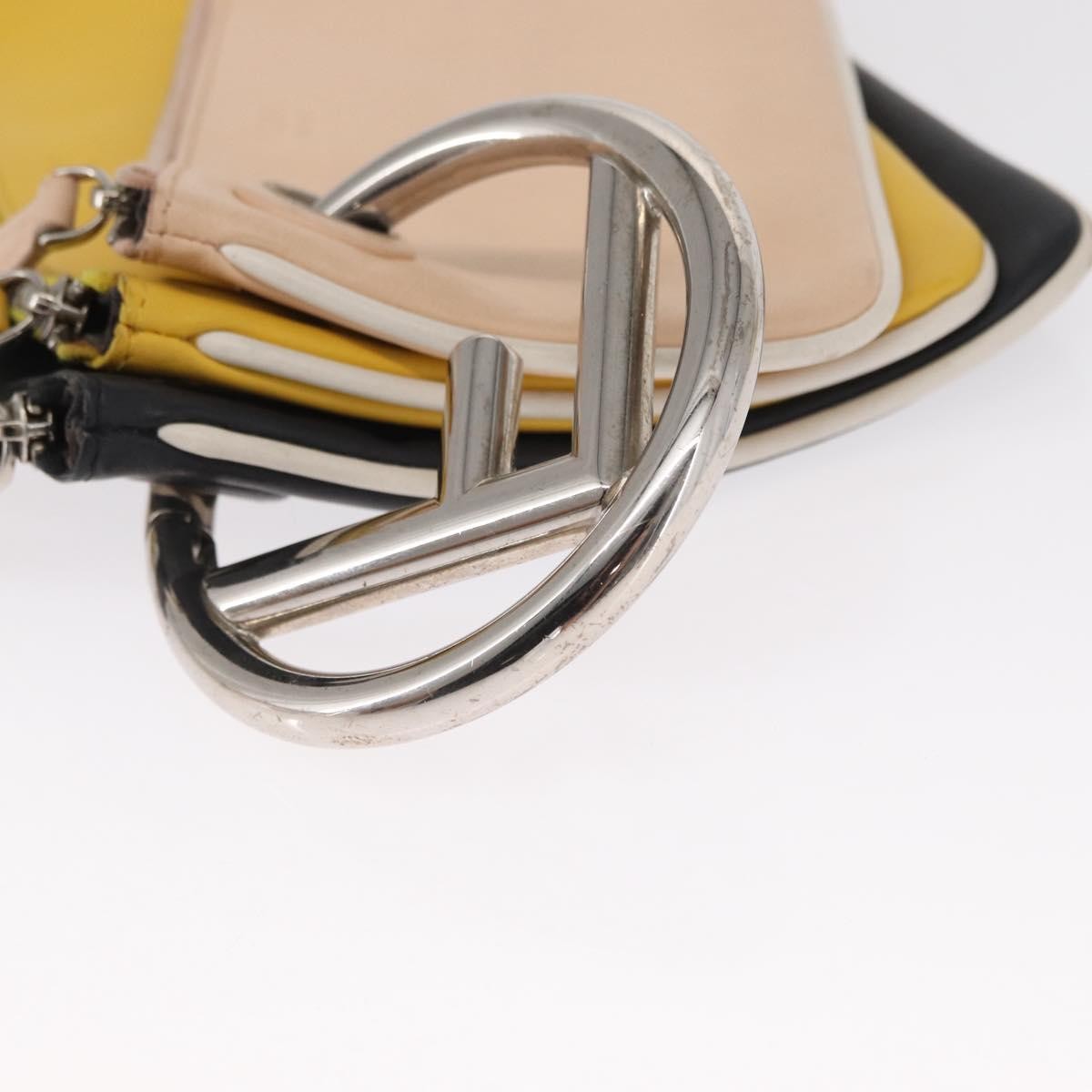 Fendi Triplette Pouch Set Calfskin Multicolour Leather Clutche & Pouche Bag