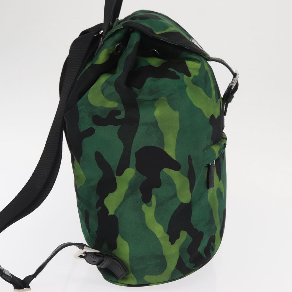 Prada Camouflage Backpack Tessuto Green Nylon Backpack Bag