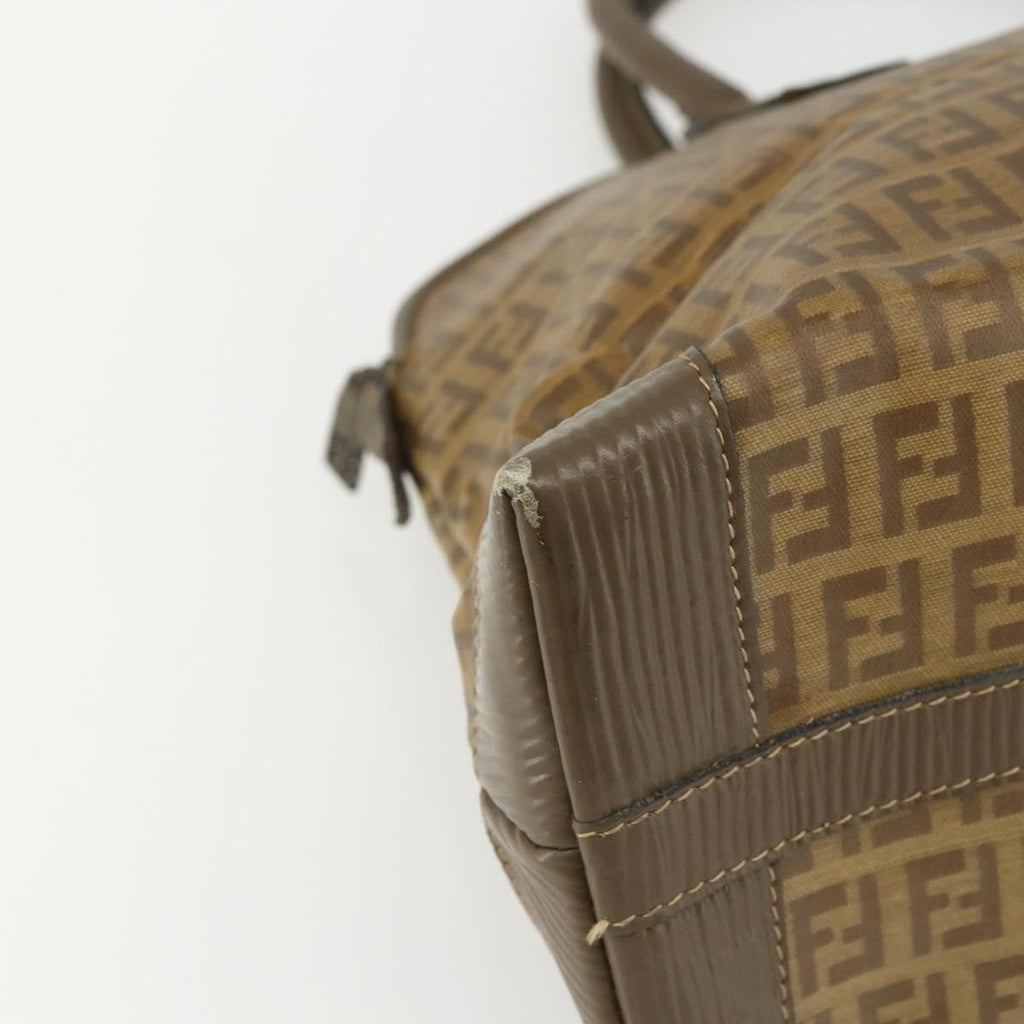 Fendi Zucchino Canvas Brown Canvas Handbag