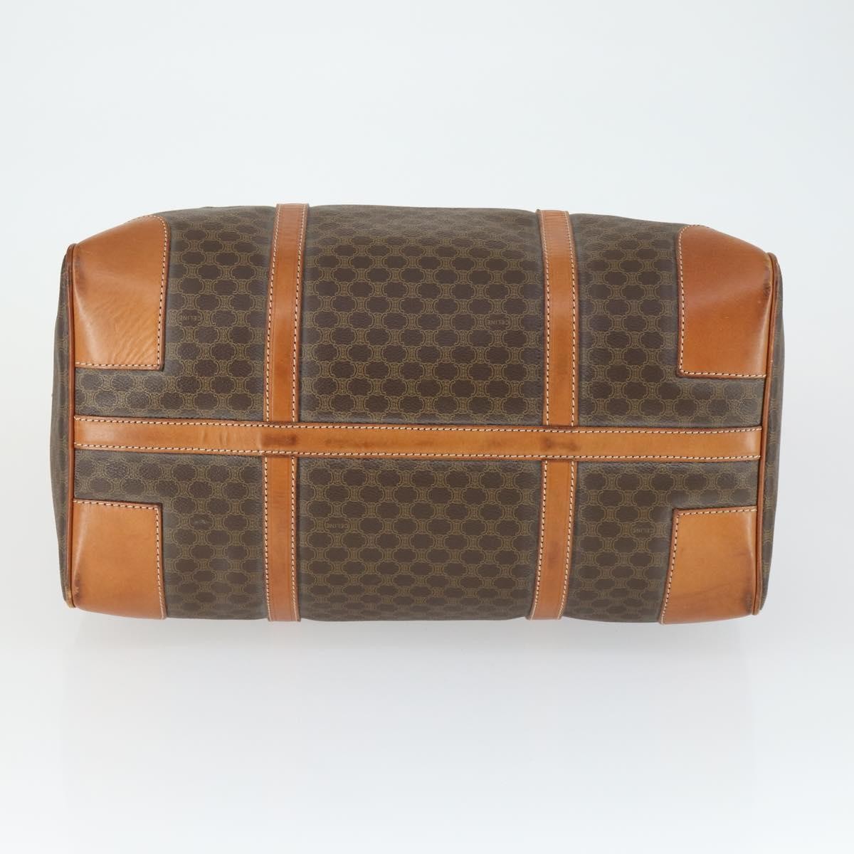 Celine Vintage Duffle Bag Canvas And Leather Brown Canvas Travel Bag Bag