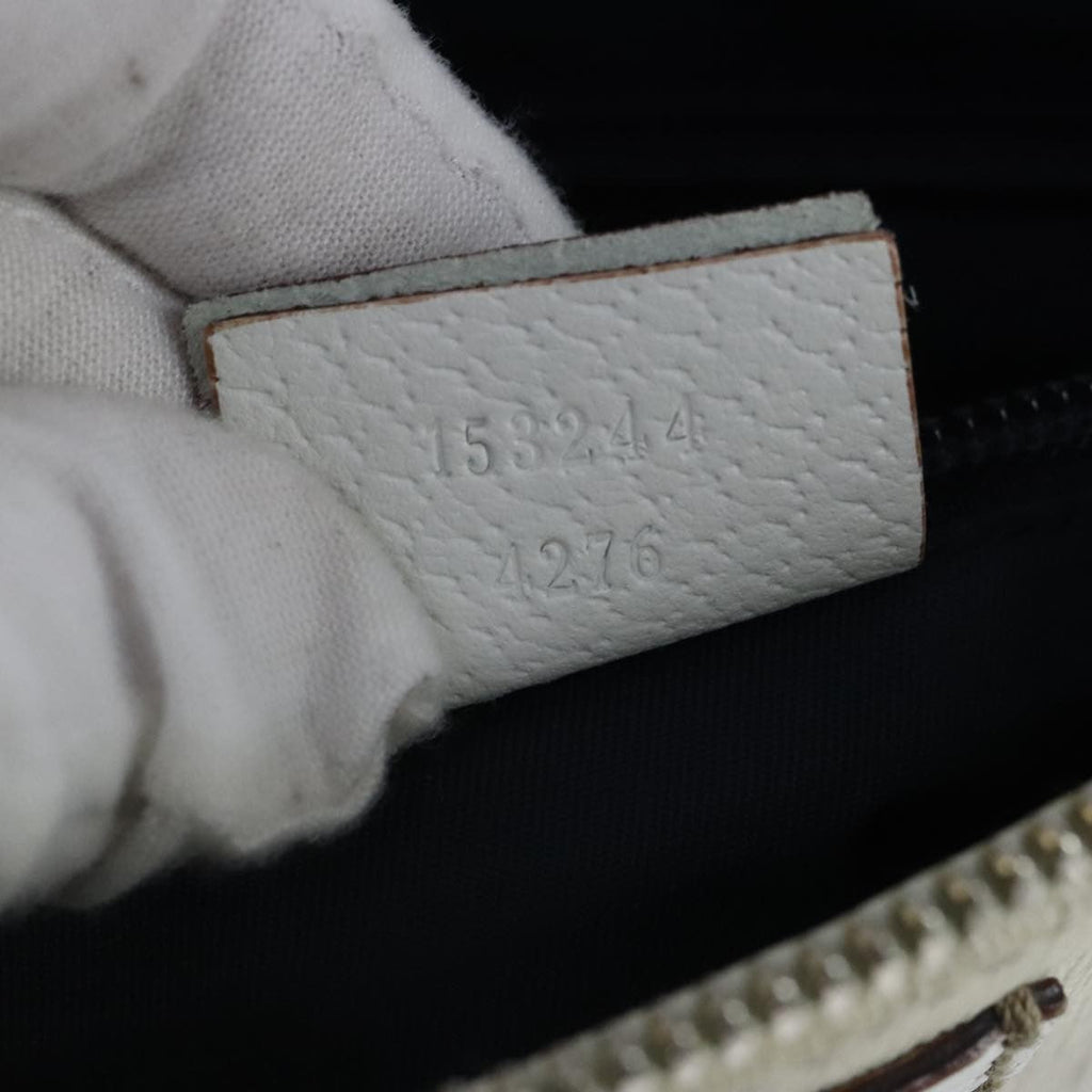 Gucci Sherry Line Shoulder Bag Canvas White Pvc Shoulder Bag Bag (Pre-Owned)