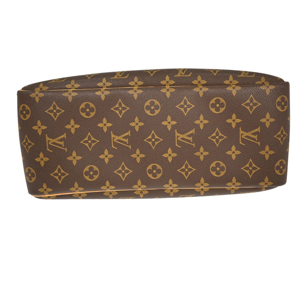 Louis Vuitton Deauville Handbag Monogram Canvas Brown Canvas Handbag