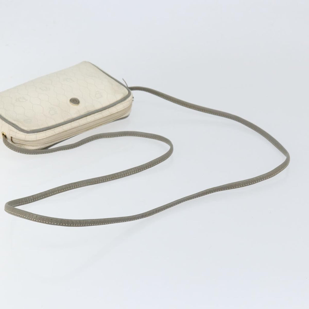 Christian Dior Vintage Honeycomb Shoulder Bag Canvas White Canvas Shoulder Bag Bag (Pre-Owned)