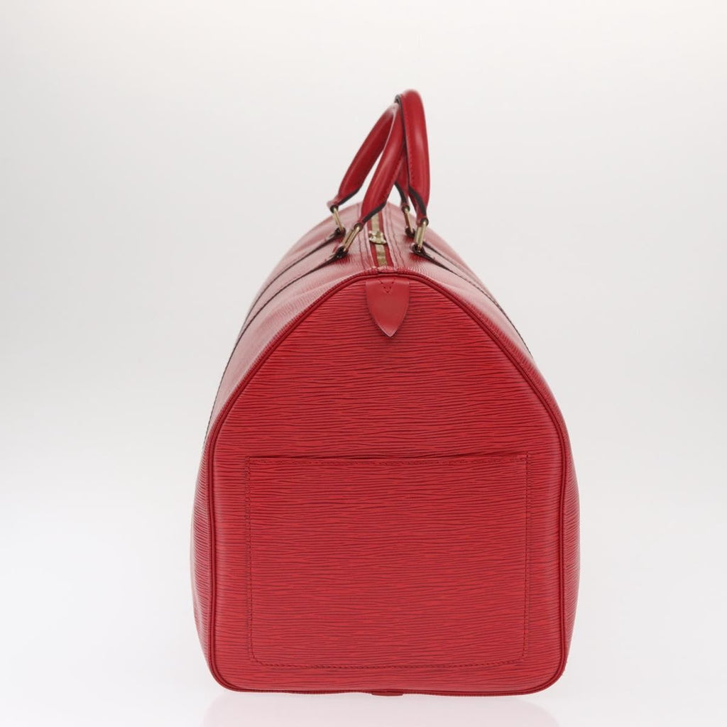 Louis Vuitton Keepall Bag Epi Leather Red Leather Travel Bag