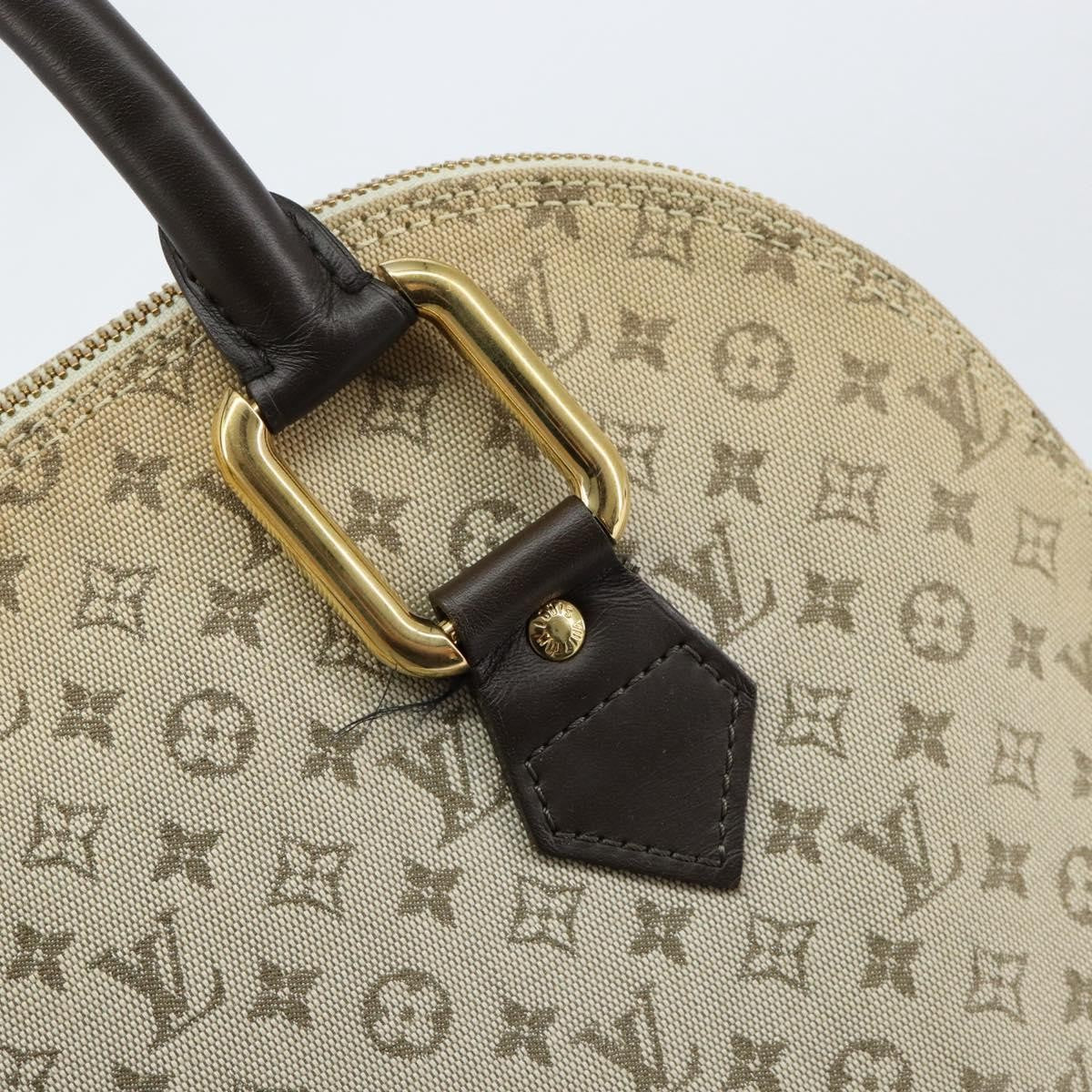 Louis Vuitton Alma Handbag Mini Lin Monogram Khaki Canvas Handbag