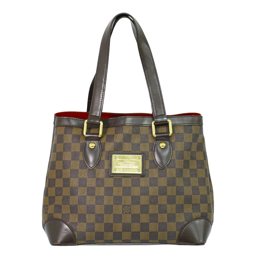 Louis Vuitton Hampstead Handbag Damier Brown Canvas Tote Bag