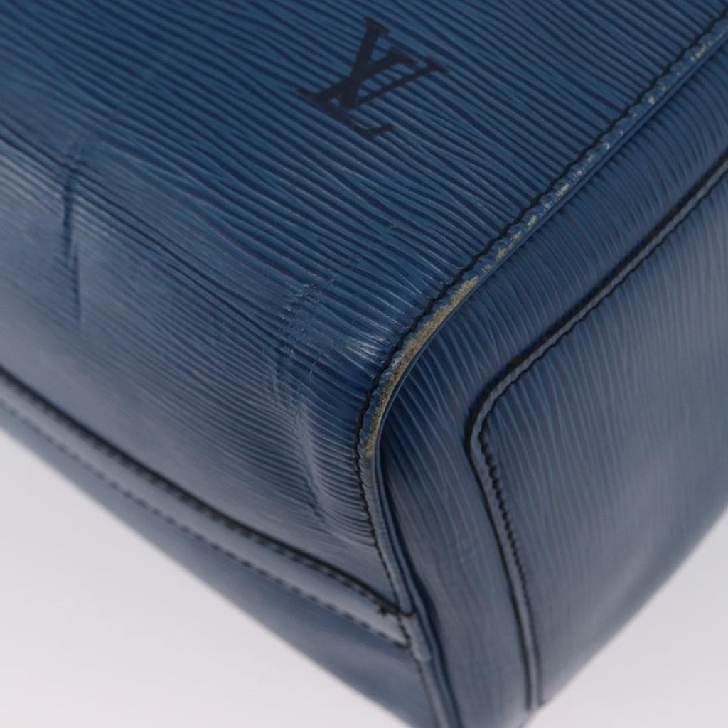 Louis Vuitton Speedy Handbag Epi Leather Blue Leather Handbag