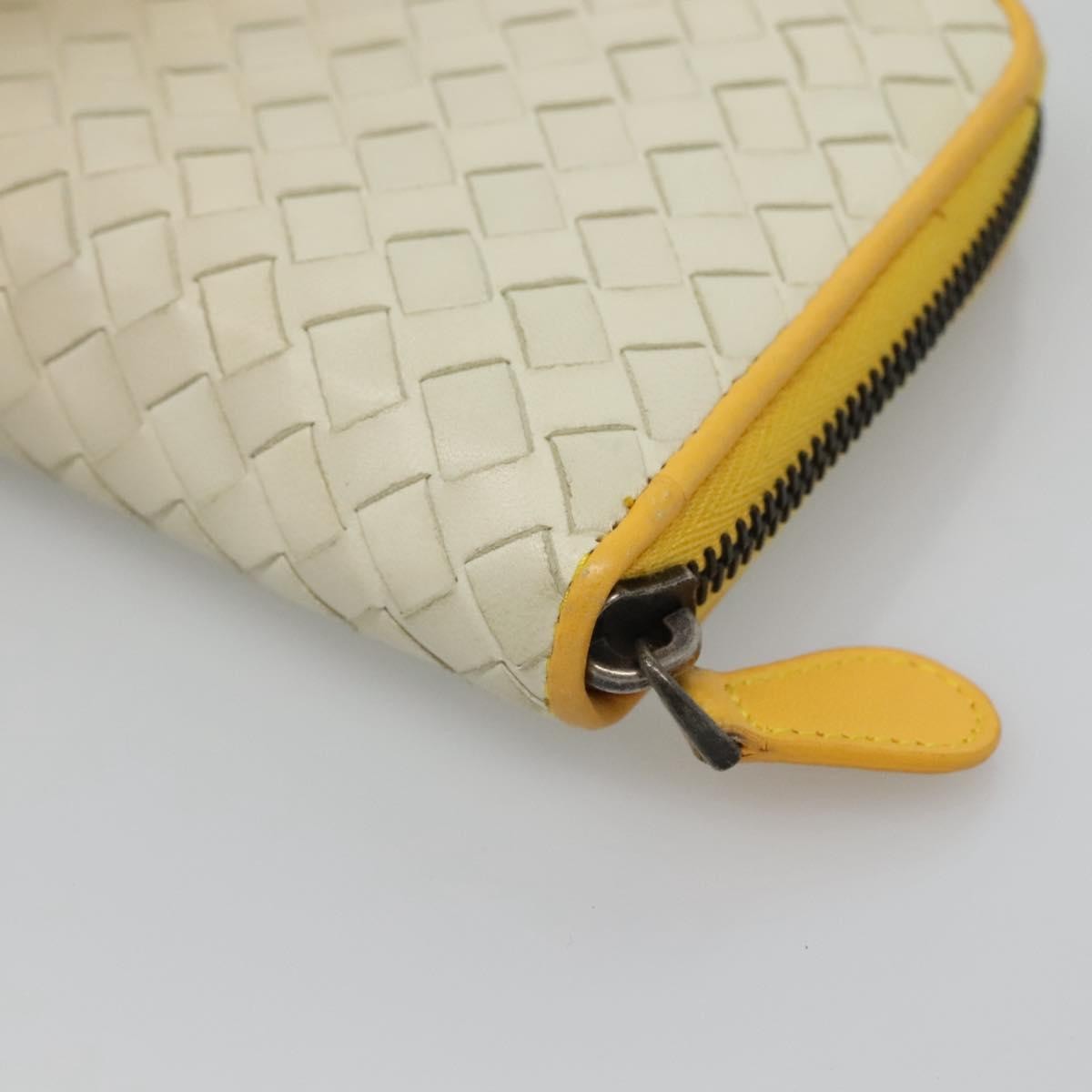 Bottega Veneta Intrecciato Long Zip  Wallet Leather Beige Leather Wallets Accessory