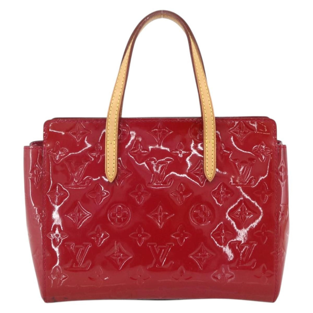 Louis Vuitton Catalina Handbag Monogram Vernis Pink Patent_Leather Tote Bag