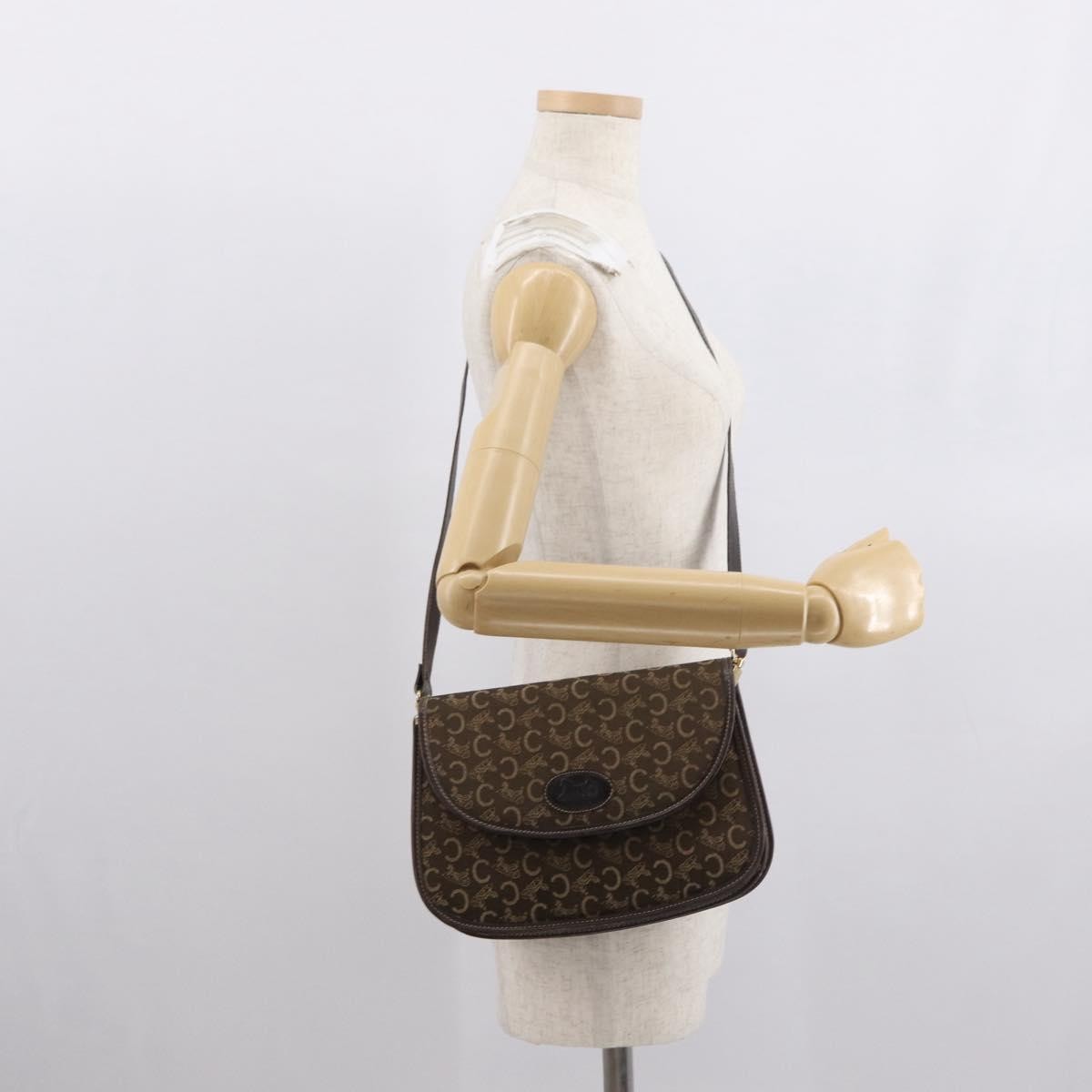 Celine C Sulky Shoulder Bag Canvas Brown Canvas Shoulder Bag Bag