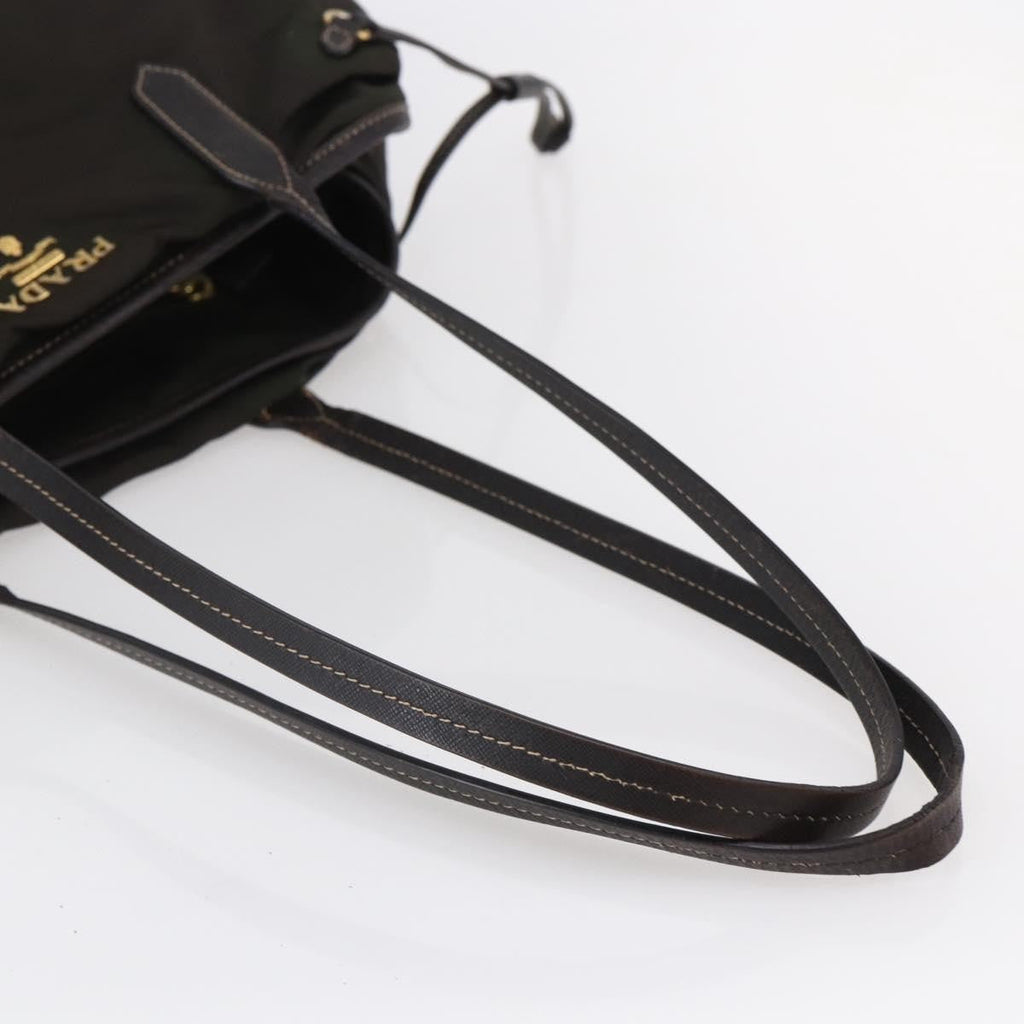 Prada Open Tote Tessuto Khaki Nylon Tote Bag Bag