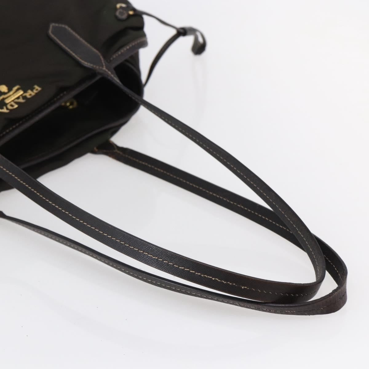 Prada Open Tote Tessuto Khaki Nylon Tote Bag Bag