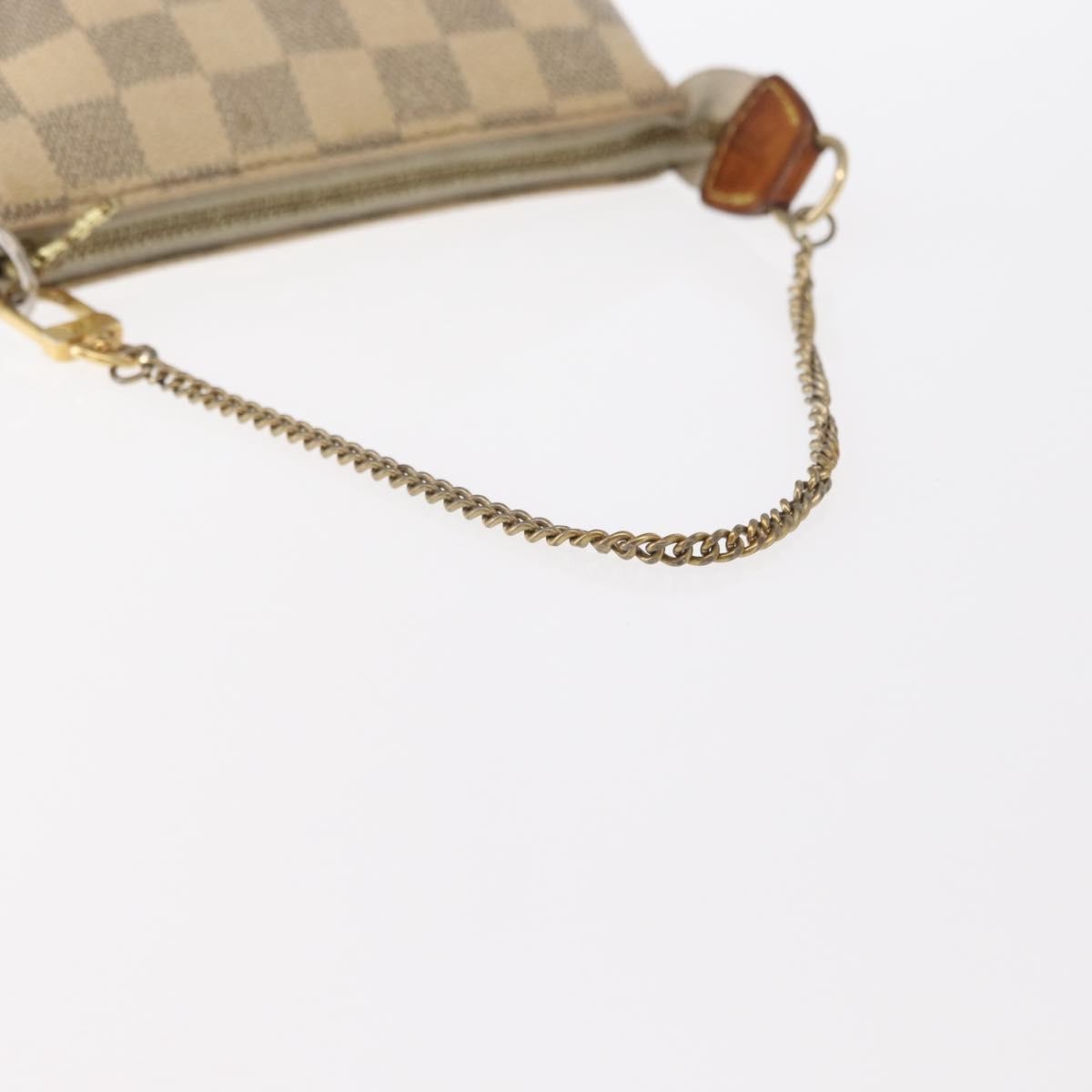 Louis Vuitton Mini Pochette Accessoires Damier Canvas White Canvas Clutche & Pouche Bag