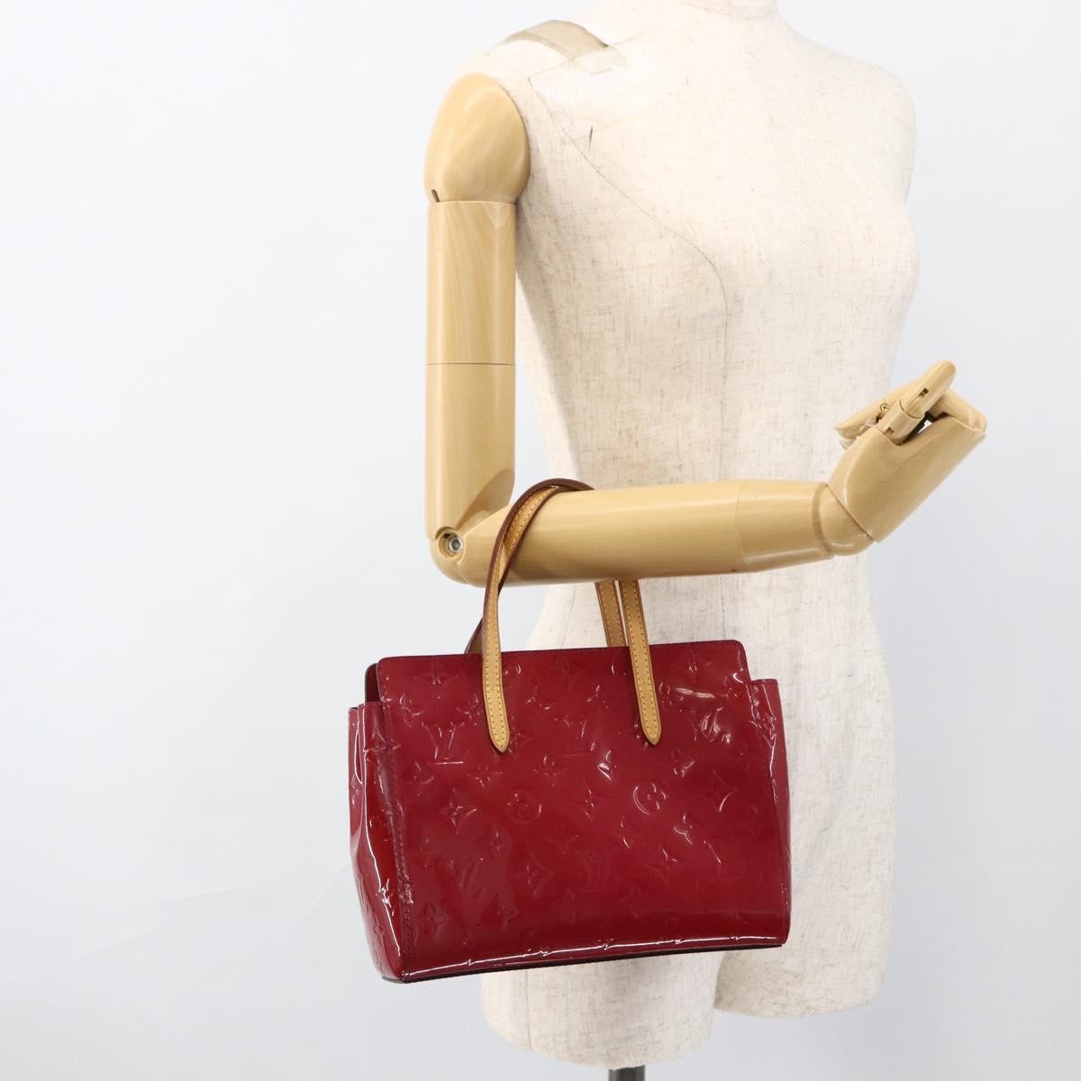 Louis Vuitton Catalina Handbag Monogram Vernis Pink Patent_Leather Tote Bag