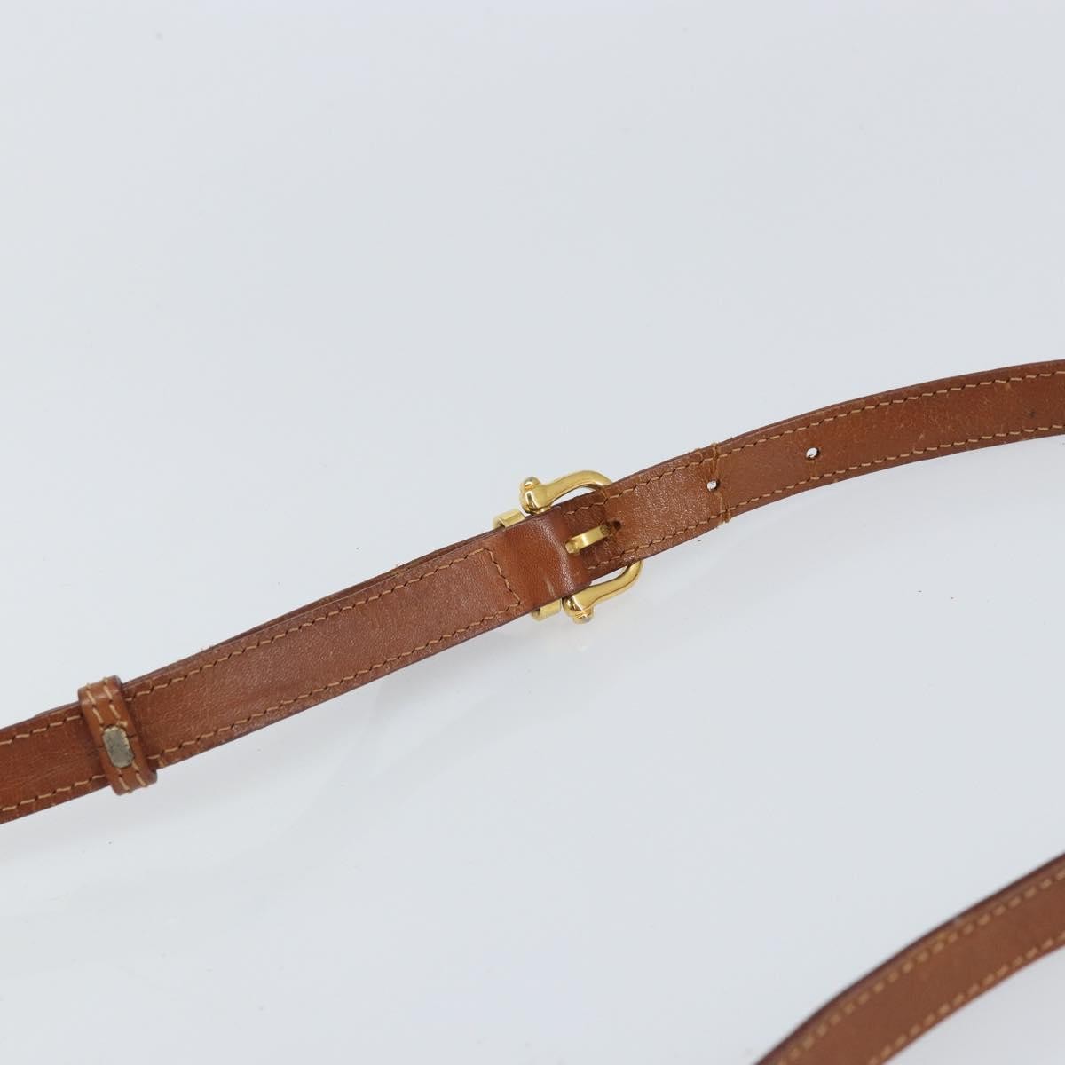 Celine Vintage Macadam Shoulder Bag Canvas And Leather Brown Canvas Shoulder Bag Bag