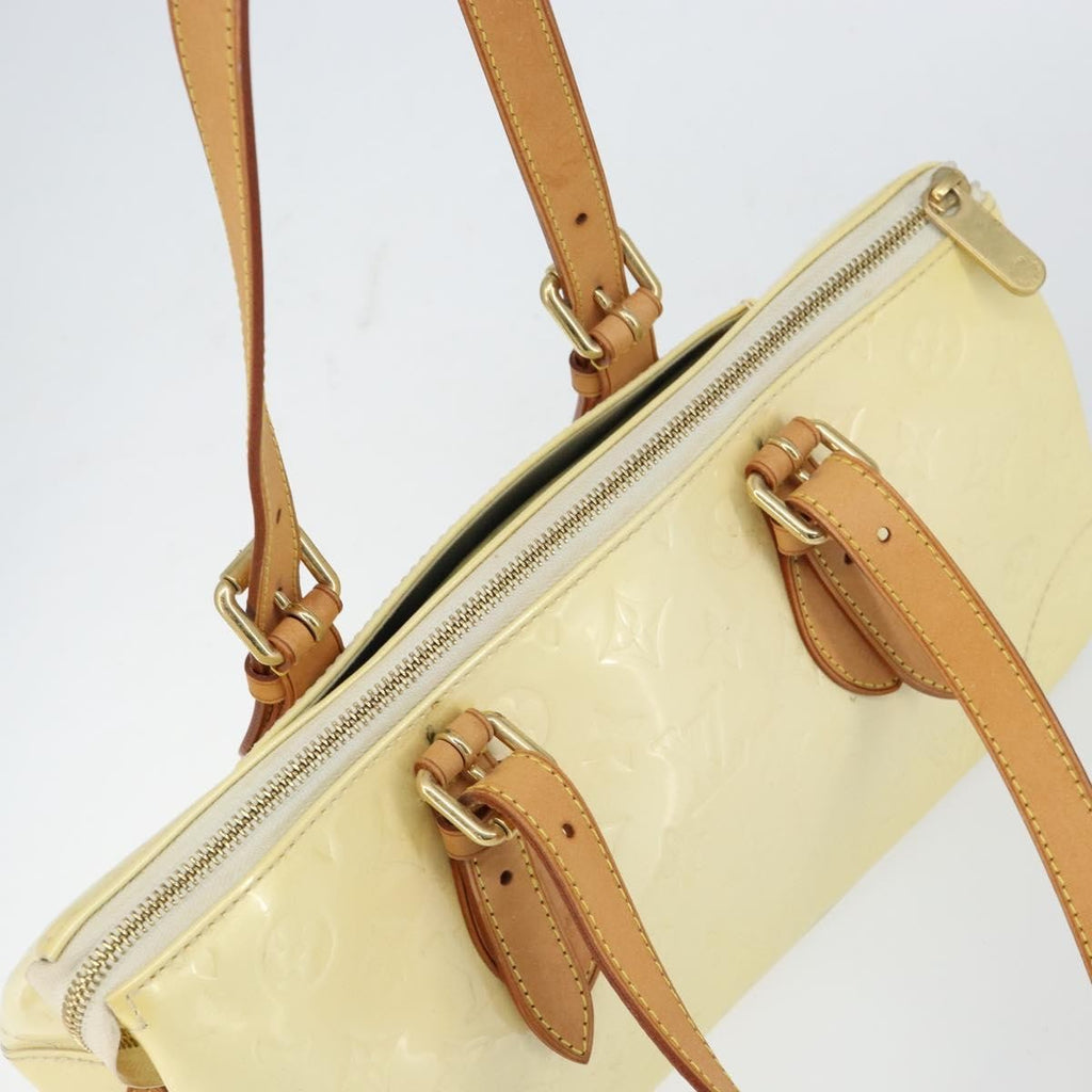 Louis Vuitton Rosewood Avenue Handbag Monogram Vernis Beige Patent_Leather Handbag