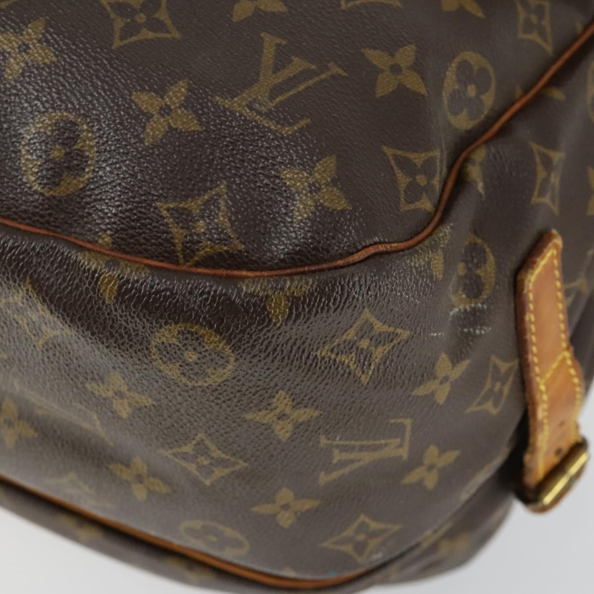 Louis Vuitton Saumur Handbag Monogram Canvas Brown Canvas Shoulder Bag