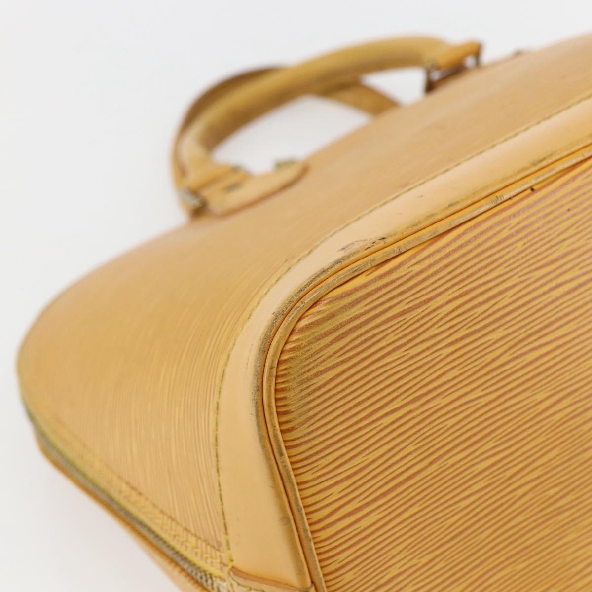 Louis Vuitton Alma Handbag Epi Leather Yellow Leather Handbag