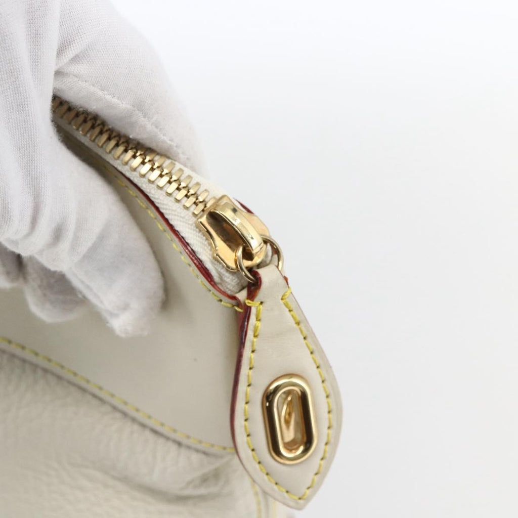 Louis Vuitton Suhali Lockit Handbag Leather White Leather Handbag