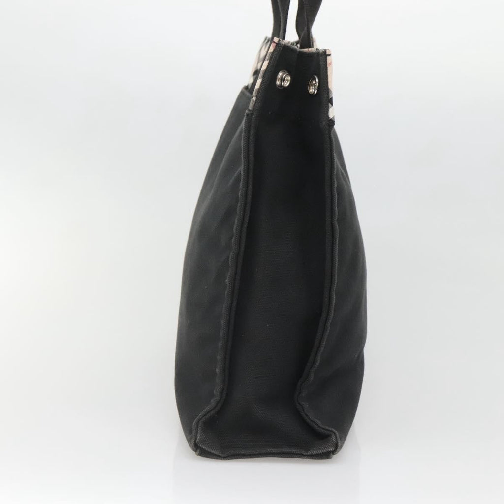 Burberry Nova Check Tote Canvas Check Pattern Black Canvas Tote Bag