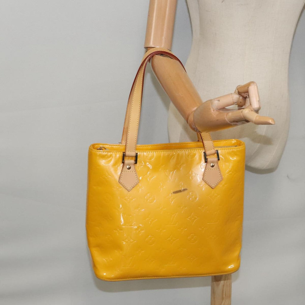 Louis Vuitton Houston Handbag Monogram Vernis Yellow Patent_Leather Bag