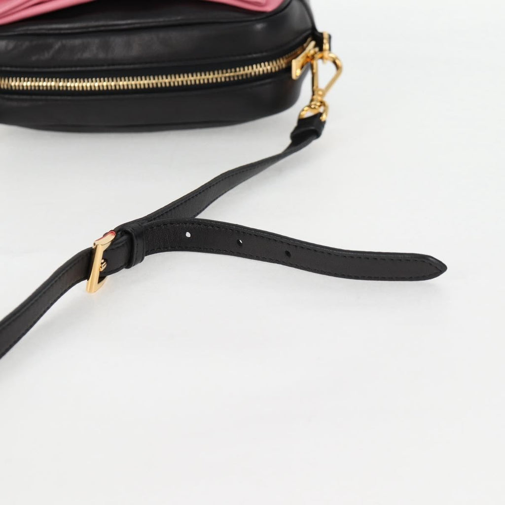 Prada Bow Camera Crossbody Bag Nappa Leather Black Leather Shoulder Bag Bag