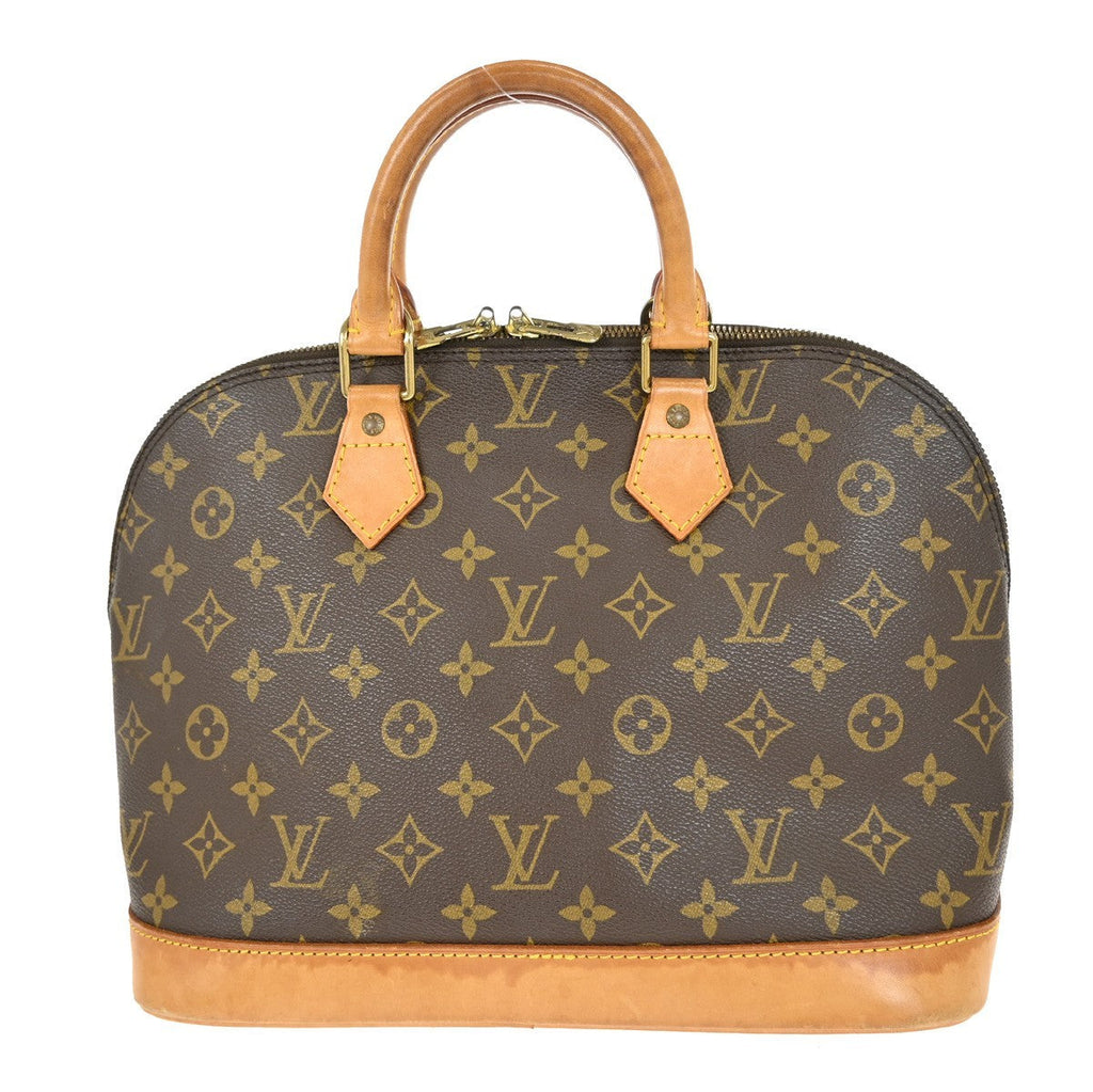 Louis Vuitton Alma Handbag Monogram Canvas Brown Canvas Handbag