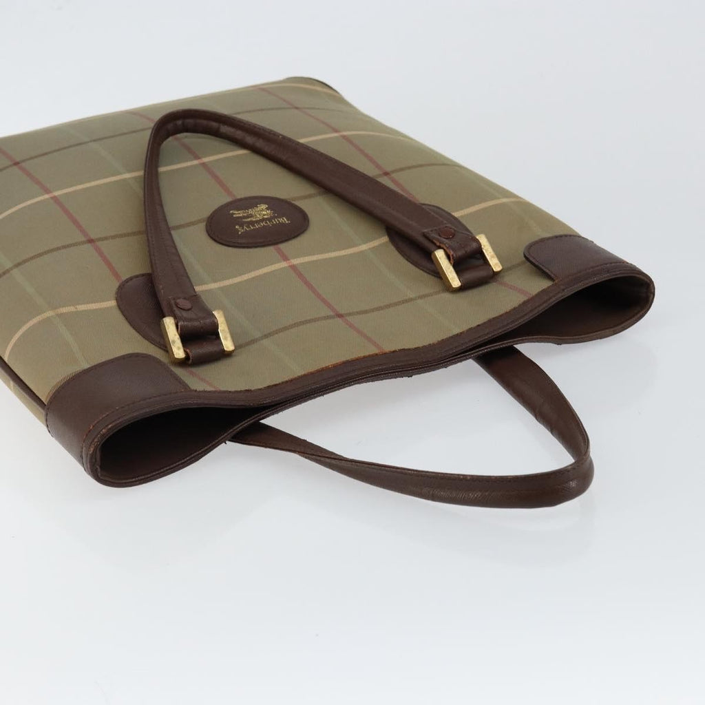 Burberry Nova Check Tote Canvas Check Pattern Beige Canvas Tote Bag