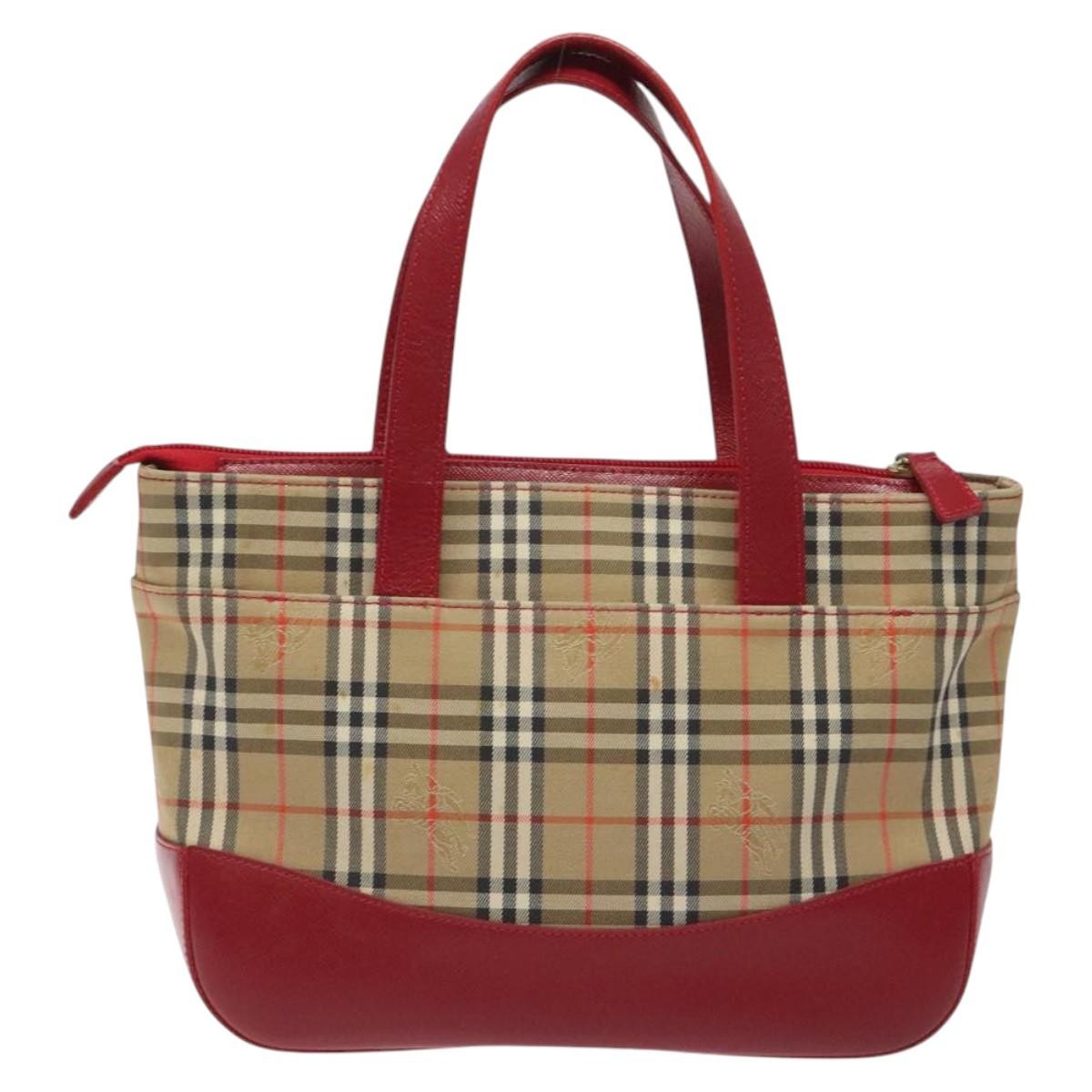 Burberry Nova Check Handbag Nova Check Canvas And Leather Beige Canvas Handbag