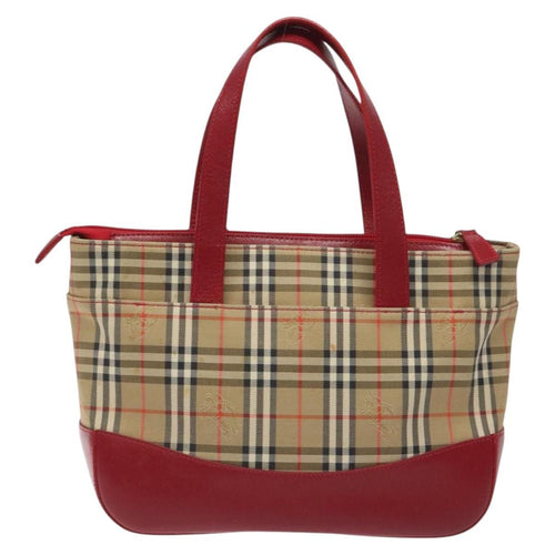 Burberry Nova Check Handbag Nova Check Canvas And Leather Beige Canvas Handbag