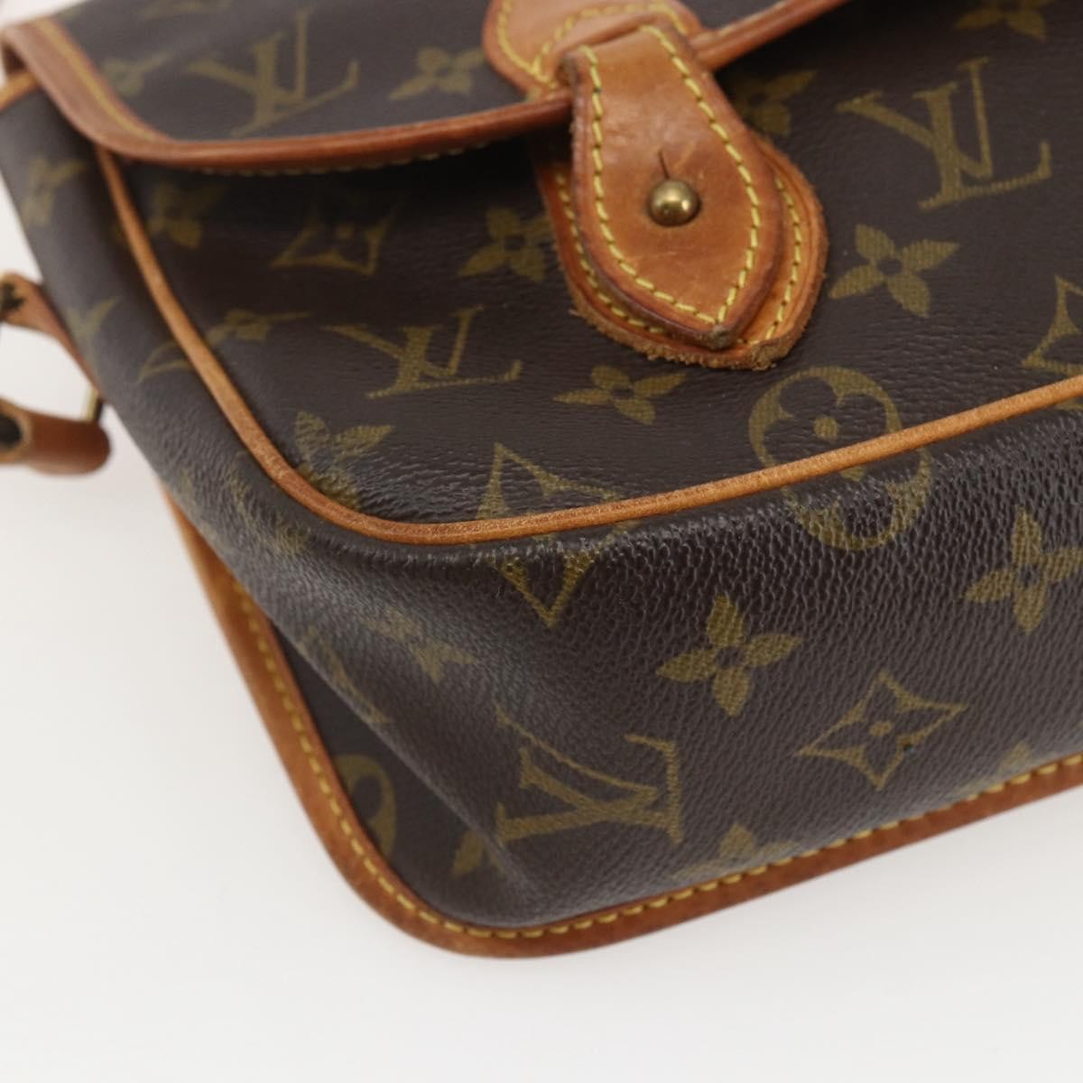 Louis Vuitton Sac Gibeciere Messenger Bag Monogram Canvas Brown Canvas Shoulder Bag