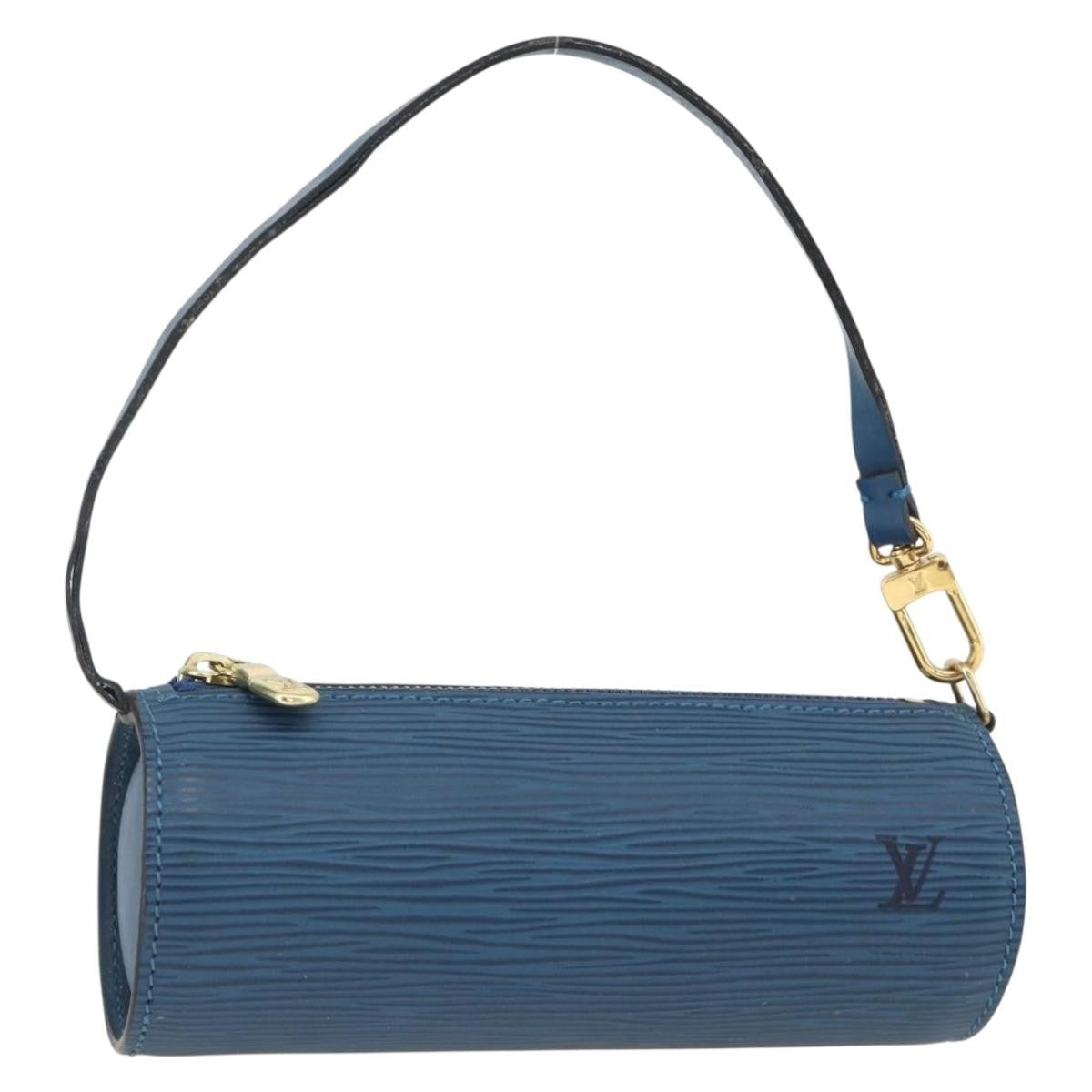 Louis Vuitton Soufflot Pochette Epi Leather Blue Leather Clutche & Pouche Bag