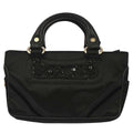 Celine Boogie Satchel Satin Black Satin Handbag