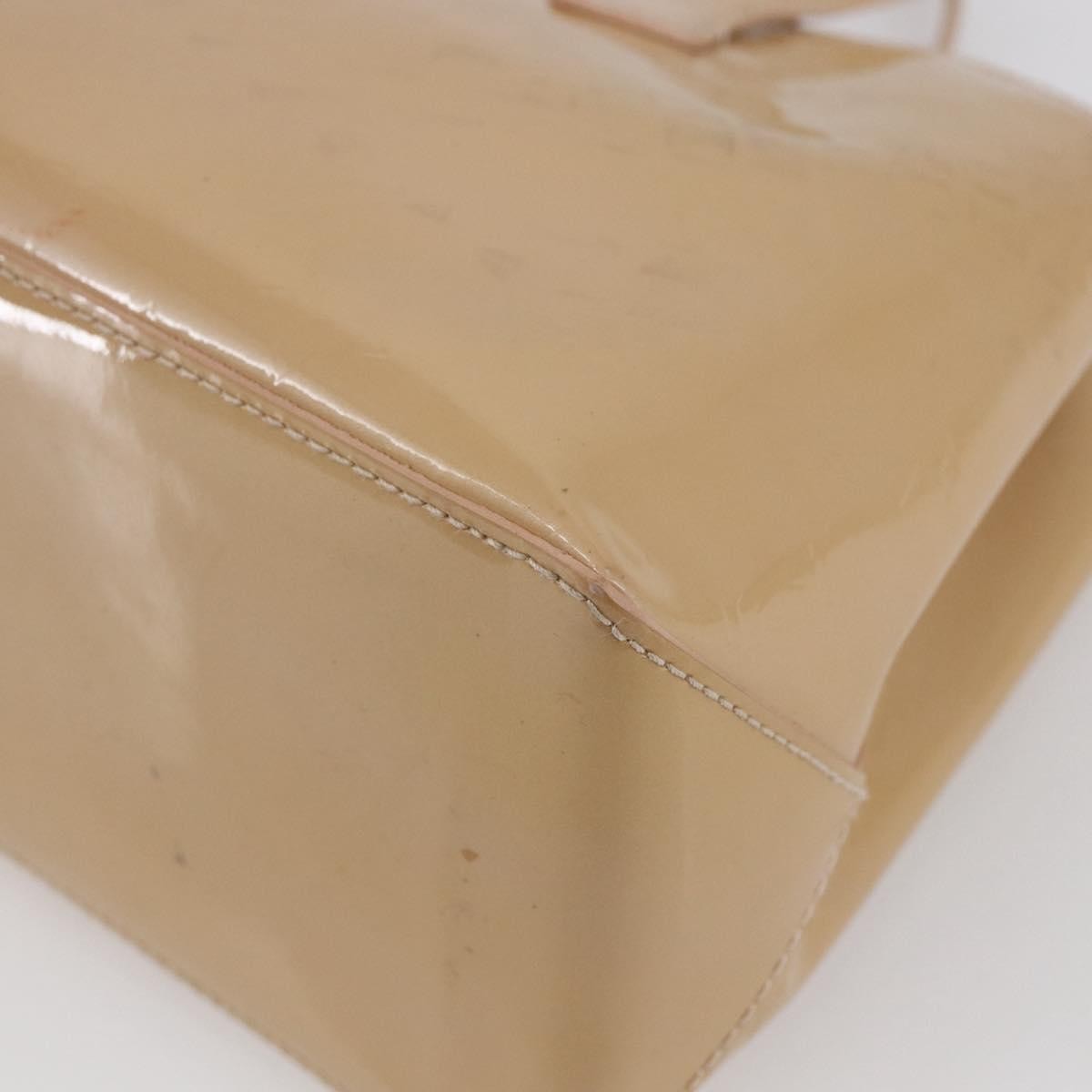 Louis Vuitton Wilshire Handbag Monogram Vernis Beige Patent_Leather Handbag