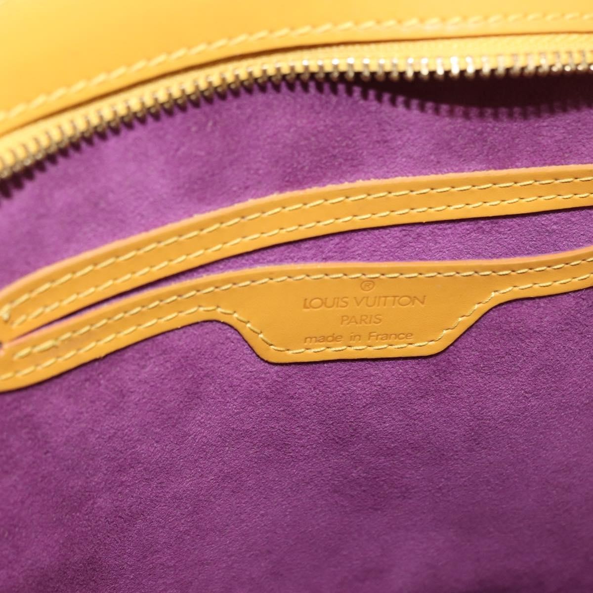 Louis Vuitton Saint Jacques Handbag Epi Leather Yellow Leather Handbag