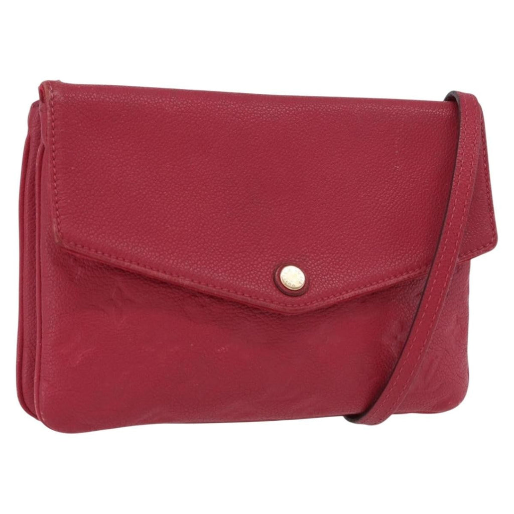 Louis Vuitton Twice Handbag Monogram Empreinte Leather Burgundy Leather Shoulder Bag
