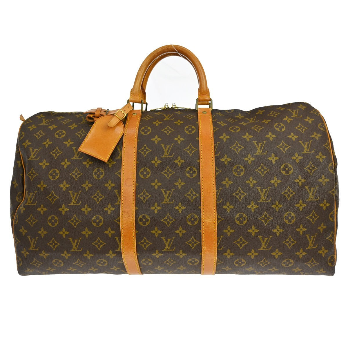 Louis Vuitton Keepall Bag Monogram Canvas Brown Canvas Travel Bag