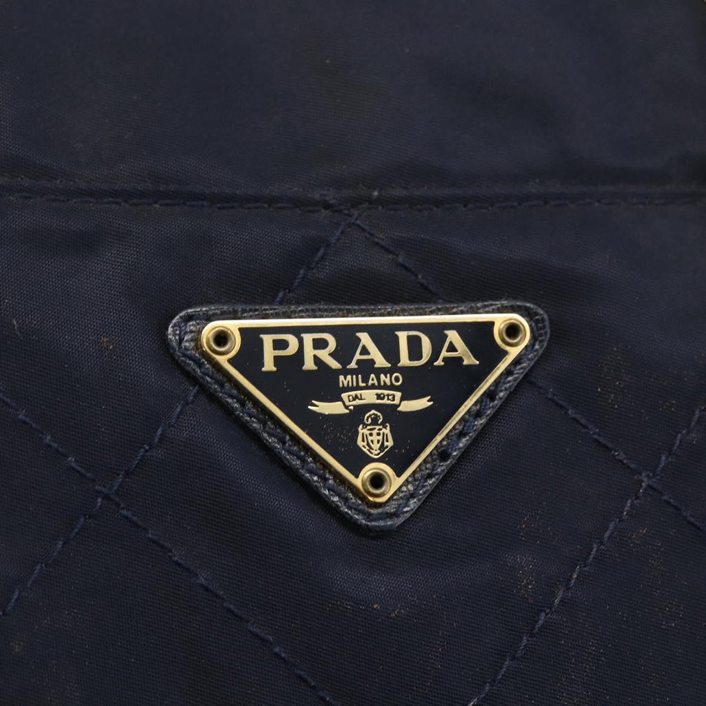Prada Re-Edition 1995 Chain Tote Quilted Re-Nylon Navy Nylon Shoulder Bag Bag