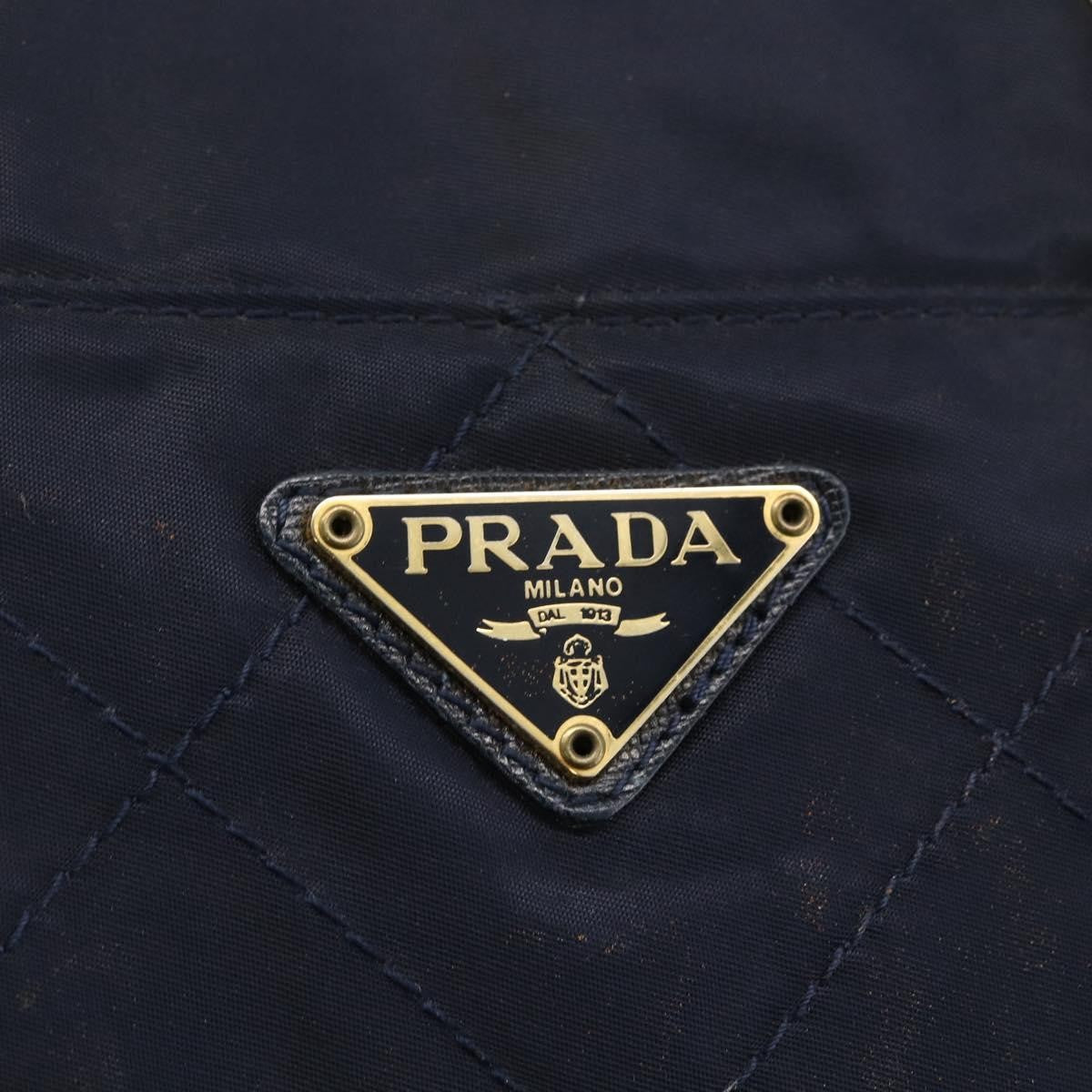 Prada Re-Edition 1995 Chain Tote Quilted Re-Nylon Navy Nylon Shoulder Bag Bag